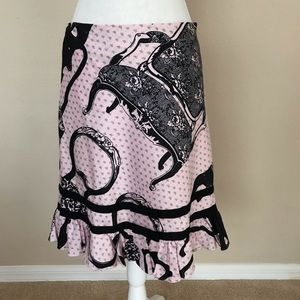 Anthropologie Elevenses Chair Pattern Skirt